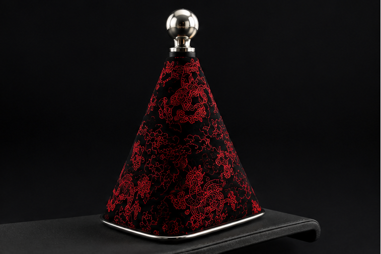 FUNDA NEGRA ROJA